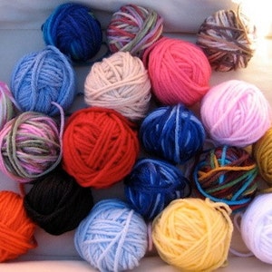 Yarn Sampler Destash 5 Ounces Acrylic Worsted Yarn Balls Lot