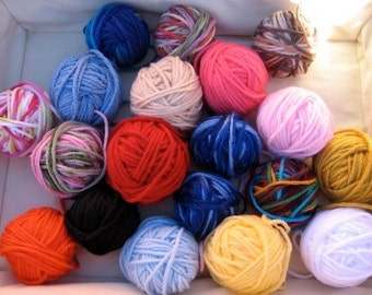 Yarn Sampler Destash 5 Ounces Acrylic Worsted Yarn Balls Lot