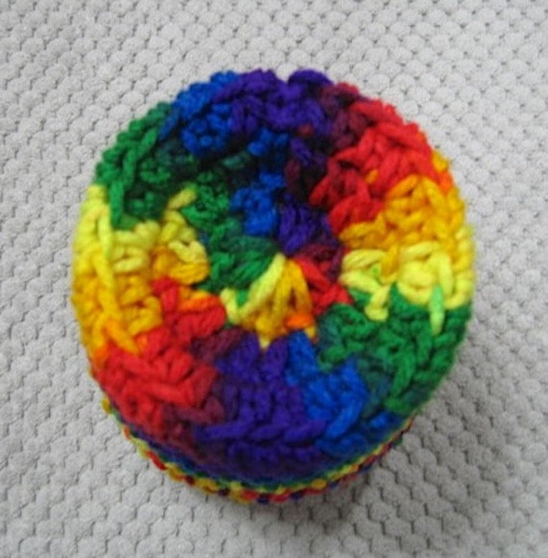 Ice Cream Cozy Pint Cover Crocheted Rainbow Coaster image 2