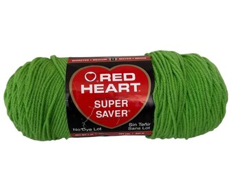 Red Heart Super Saver Acrylic Yarn - Spring Green - 5.8 ounces