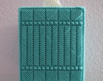 Turquoise Tissue Box Cover  - Boutique Size Tissue Topper