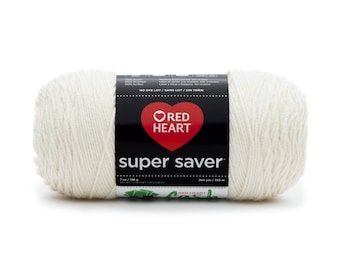 Red Heart Super Saver Acrylic Yarn - Aran (off white) - 7 ounces