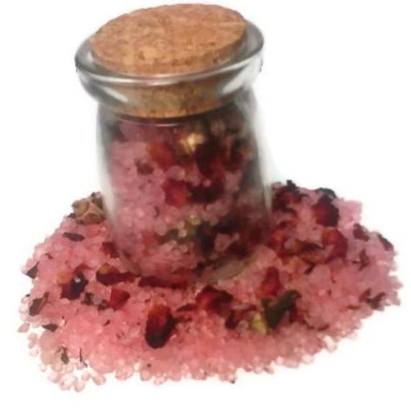 Rose Petals and Buds Dead Sea Salt Aromatherapy Bath Soak