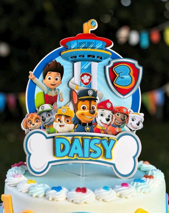 Paw Cake Topper Puppy Patrol
