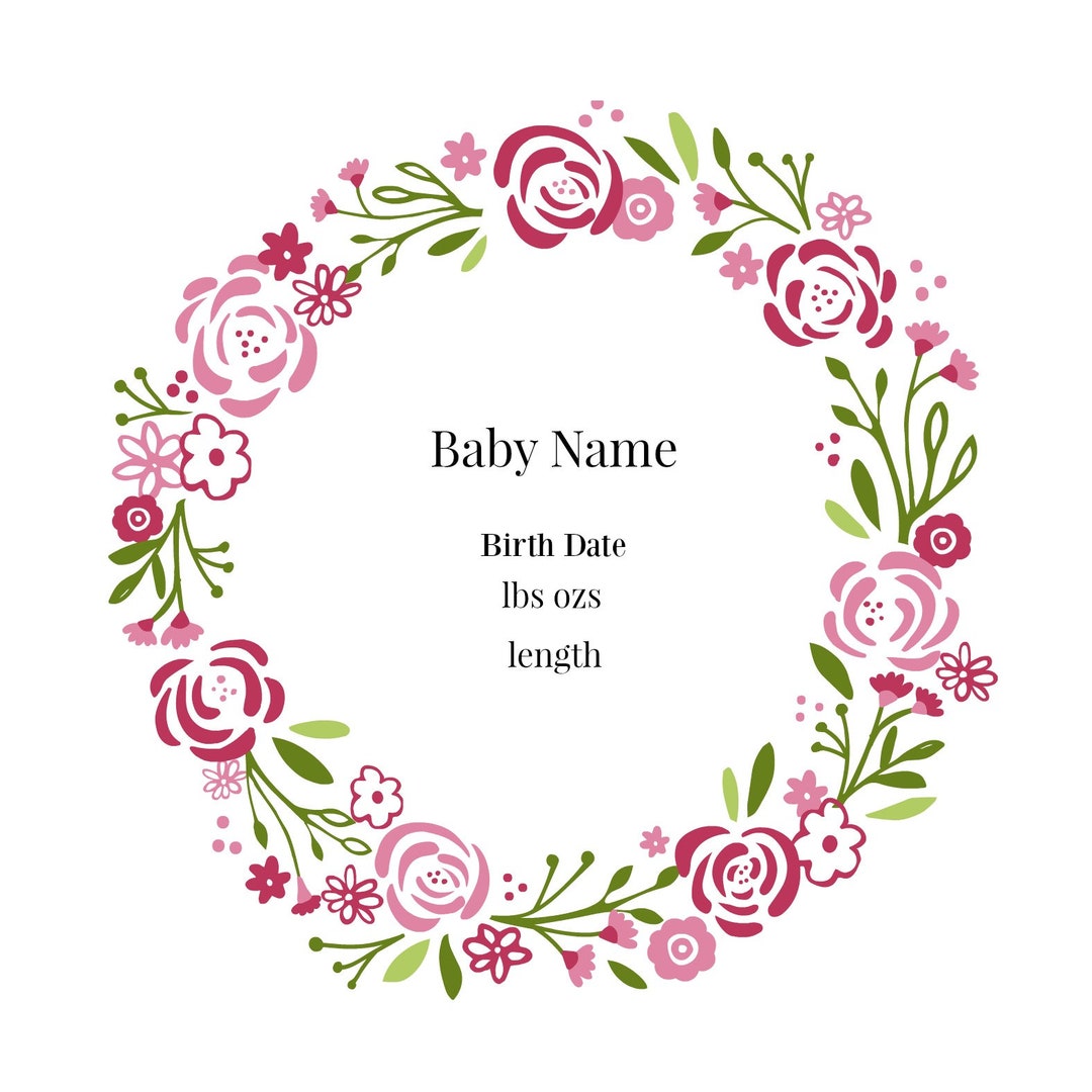 Personalized Birth Announcement Wall Hanging Birth Announcement 8x10