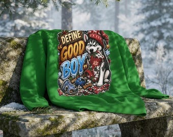 Dog Sweatshirt with Husky Graphic, 50/50 Cotton-Poly Crewneck