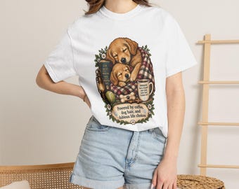 Golden Retriever Tee, 100% Cotton Garment-Dyed Dog Themed Shirt