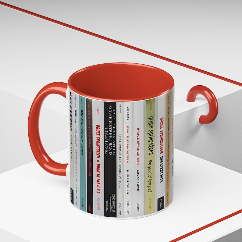 Bruce Springsteen CD Albums Collection Accent Mug image 11