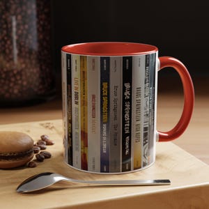 Bruce Springsteen CD Albums Collection Accent Mug Red
