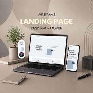Szkic strony docelowej outsourcingu IT | Figma UI Kit (do pobrania w wersji cyfrowej)