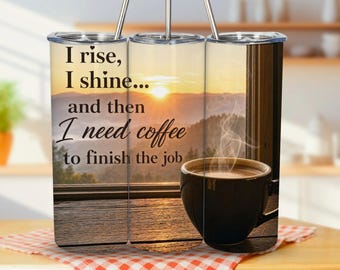 Sarkastischer Kaffee Humor 20 Unzen Tumbler Wraps Mini Bundle | Dünn und Konisch zulaufend | Größenverstellbar | Digitaler Download