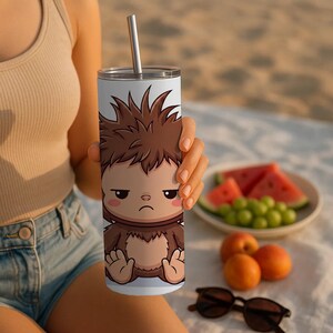Koffiebekerhoesje met de tekst "Grumpy Monkey" (grappige cartoon met dierenquote) (digitale download) afbeelding 3
