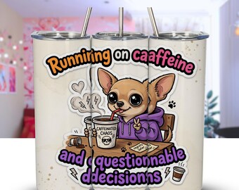 Chihuahua koffiebekerhoesje | Caffeinated Chaos Design (digitale download)