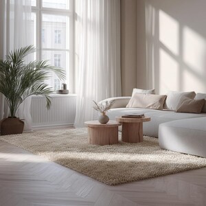 Shaggy Rug Cascade Beige, 6cm High Pile – 120x400cm, 150x290cm, 200x200cm, 190x210cm, 170x180cm
