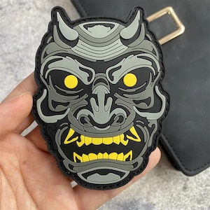 Hannya Masker Monster Samurai Tactische Morale Patch Boze Demon Klittenband Armband Militair Rugzak Accessoire