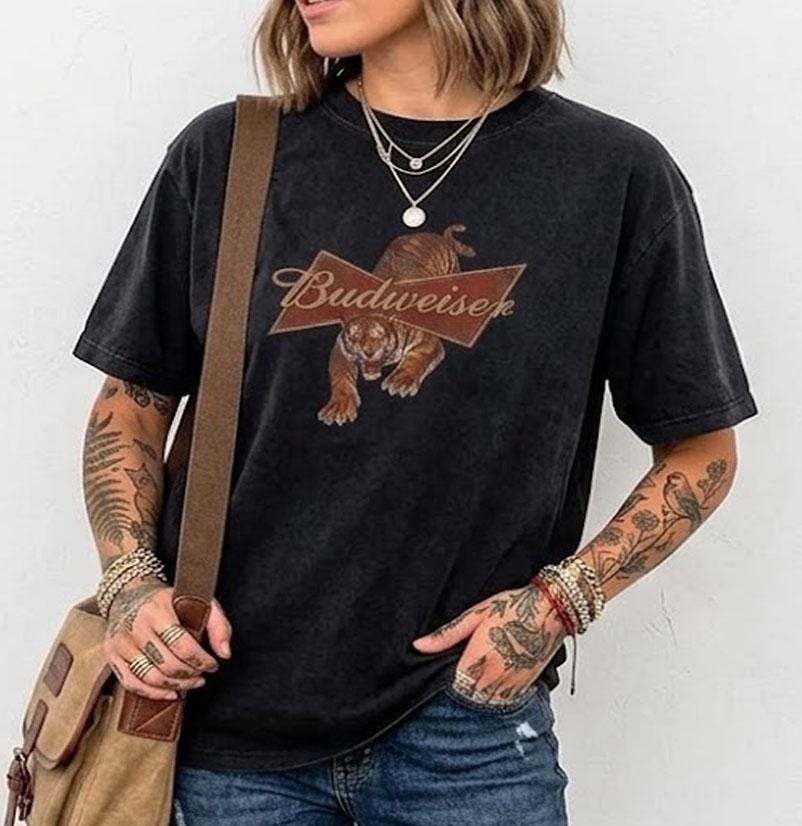 Vintage Budweiser Shirt - Etsy