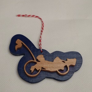 Recumbent trike tree ornament or magnet, gift for trike owners, christmas gift for trike owners image 3