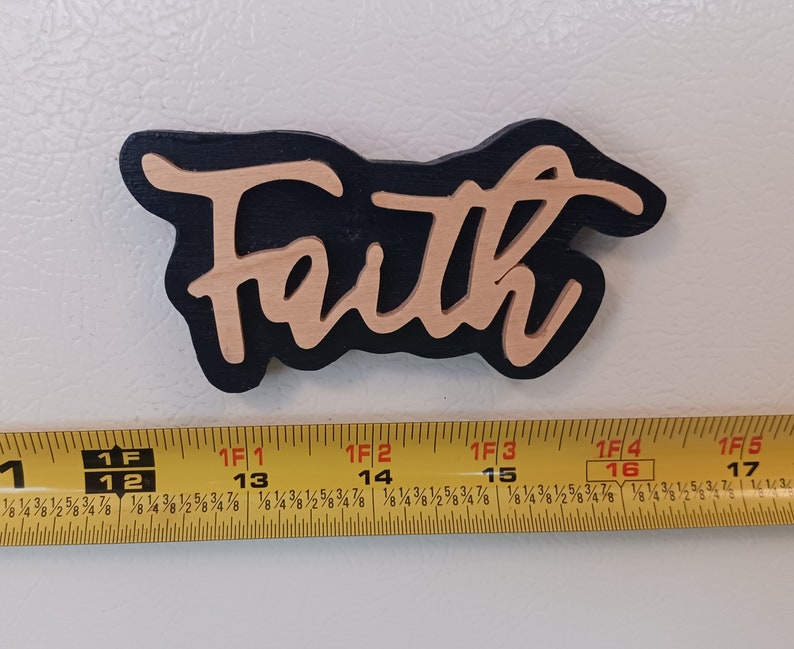 Inspirational words, refrigerator magnets, religious themed, handcrafted with scroll saw image 2