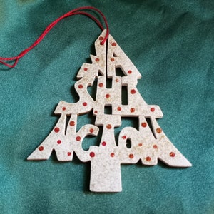 Washington ornament, tree shaped, handcrafted, Christmas ornament image 1