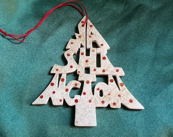 Washington ornament, tree shaped, handcrafted, Christmas ornament