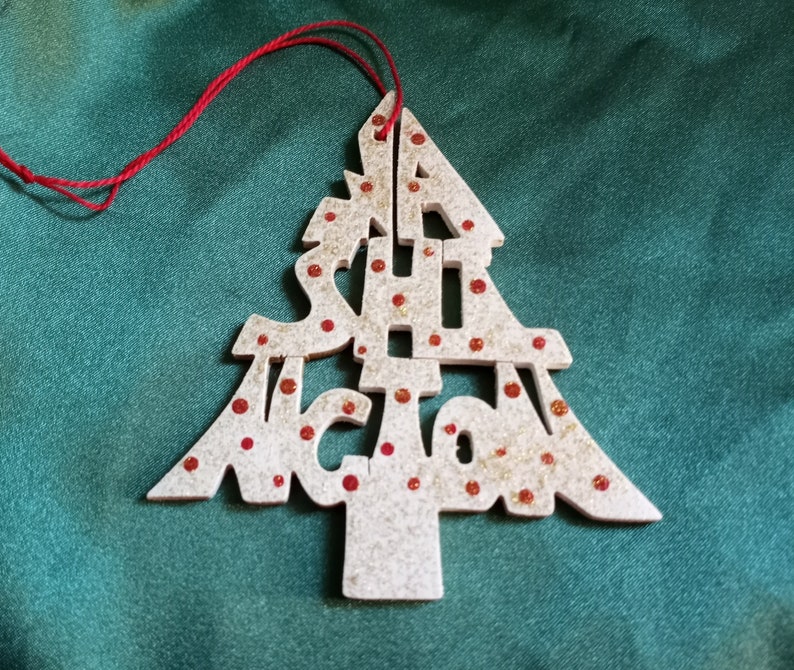 Washington ornament, tree shaped, handcrafted, Christmas ornament image 1