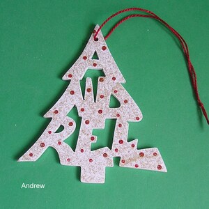 Personalized Name Ornament, tree shaped Bild 3