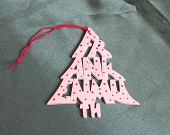 Ffrankenmuth, handcrafted tree shaped ornament