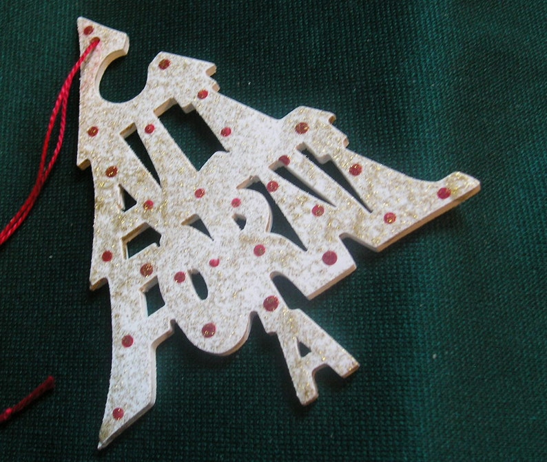 California ornament, tree shaped, handcrafted, Christmas ornament image 2