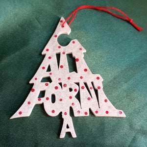 California ornament, tree shaped, handcrafted, Christmas ornament image 1