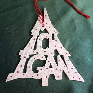 Michigan ornament, tree shaped image 1