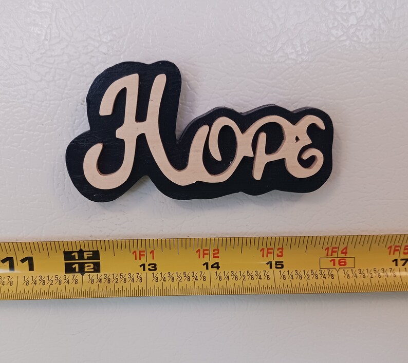 Inspirational words, refrigerator magnets, religious themed, handcrafted with scroll saw image 6