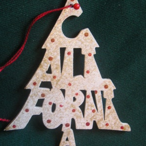 California ornament, tree shaped, handcrafted, Christmas ornament image 3