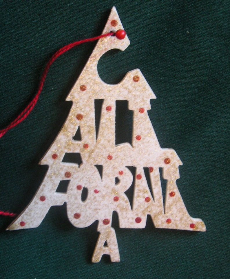 California ornament, tree shaped, handcrafted, Christmas ornament image 3