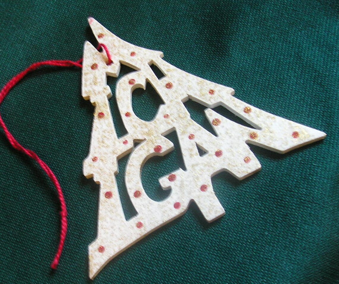 Michigan ornament tree shaped Etsy