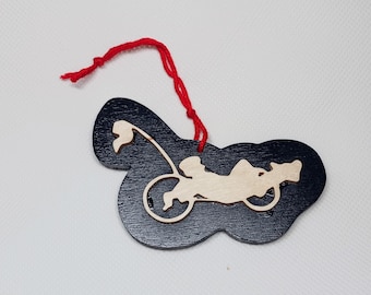 Recumbent trike tree ornament or magnet,  Christmas gift for trike owners