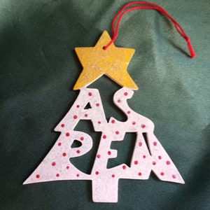 Aspen, handcrafted tree shaped ornament