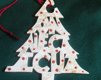 Connecticut ornament, tree shaped