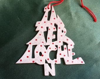 Interlochen, handcrafted tree shaped ornament