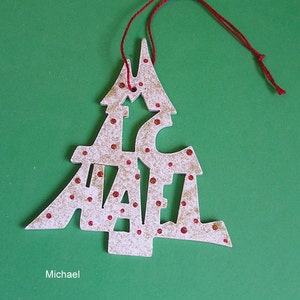 Personalized Name Ornament, tree shaped Bild 4