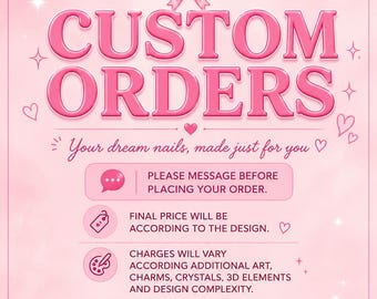 Custom Handmade Press On Nails, Reusable Nail Set