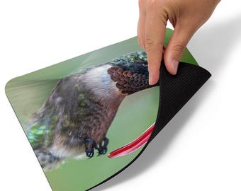 Ruby Throated Hummingbird Mouse Pad