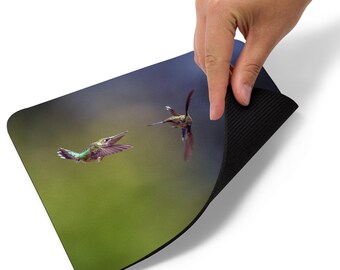 Battling Hummingbirds Mouse Pad