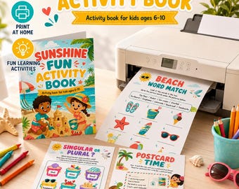 Sommer-Buch für Kinder im Alter von 6-10 | Sofort Download PDF