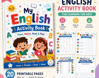 Englisches Übungsheft zum Ausdrucken für Kinder im Vorschul- und Kindergartenalter: Arbeitsblätter zum Alphabet nachzeichnen und Lautlehre üben (PDF)