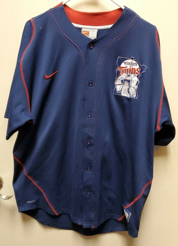 Minnesota Twins Nike Sewn Button up MLB Baseball Jersey Mens L -  Hong  Kong