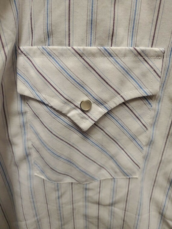 Vintage Ely Cattleman Men's XL Striped Long Shirt… - image 4