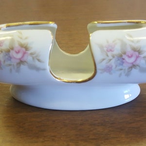 Vintage Lefton Business Card Holder Roses 5436