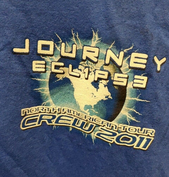 Journey 2011 North American Tour Crew T Shirt Blu… - image 3