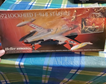 Sealed 1/72 Scale Heller Humbrol Lockheed F-94 B Starfire Jet Model Kit 80302