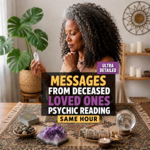 Mensaje de tu ser querido fallecido, lectura clarividente de guía espiritual, lectura de mediumnidad en la misma hora, conexión con el más allá, lectura psíquica.